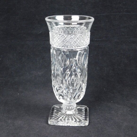 2 Imperial Glass Cape Cod Clear Parfait Glasses Footed Dessert Ice Cream Vintage - Picture 6 of 12